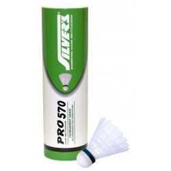 Silvers PRO-570 White Nylon Shuttlecocks (Pack of 6)